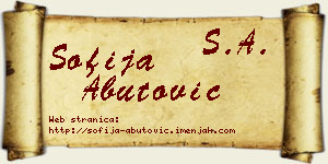 Sofija Abutović vizit kartica